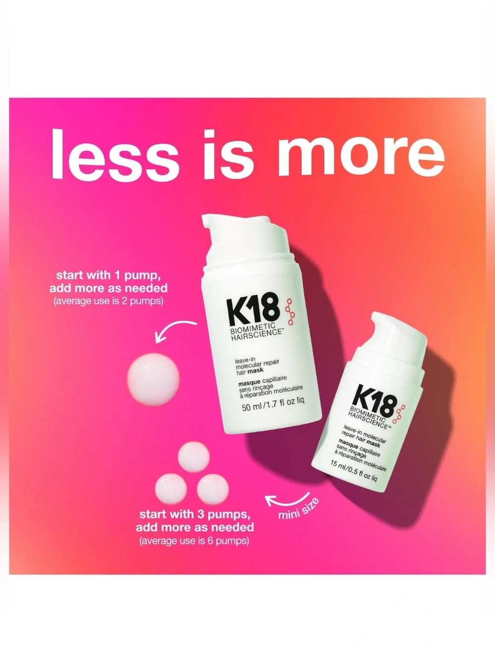 K18 Biomimetic Hairscience Leave-In Molecular Repair Hair Mask - Standard Size